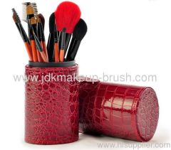 High quality 16pcs makeup brush set with crocodile cup holder
