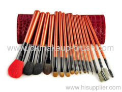 High quality 16pcs makeup brush set with crocodile cup holder