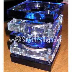 blue crystal pen holder