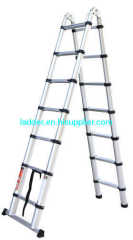 aluminium ladder telescopic ladder with hinges telescoping ladder 4.4m14.44feet 14rungs