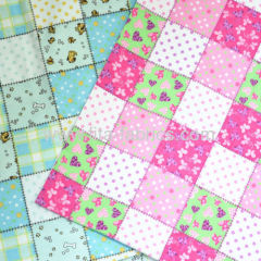 100% cotton collage style flannel fabric for babys