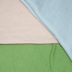 100%cotton dyed knitting 2x2 or 1*1 Rib fabric