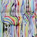 Colorful zebra-stripe printed twill fabric