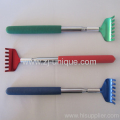 Telescoping / Telescopic Metal Back Scratcher with Colorful Head & Handle