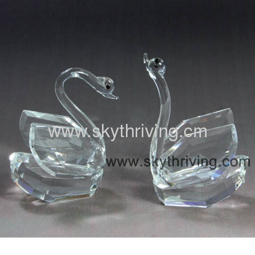 crystal animals, crystal swan couple