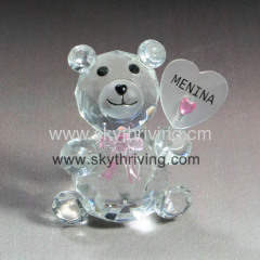 crystal animals, crystal baby bear