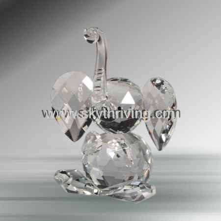 crystal animals, crystal baby elephant