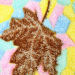 Colorful maple leaves printed embossed coral fleece fabric