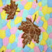 Colorful maple leaves printed embossed coral fleece fabric