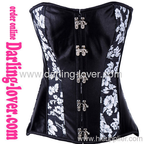 New Black Flowers Fashion Corset