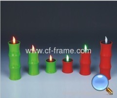 solar bamboo style night light