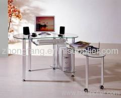 Extension glass computer desk