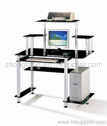 Tempered glass computer desk