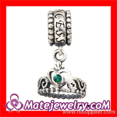 Wholesale european Antique 925 Sterling Silver Royal Crown Charm Beads