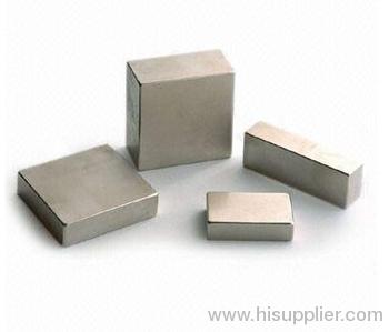 Neodymium/NdFeB block magnet 50x50x25 mm - N52/N35 grade - Ni coating