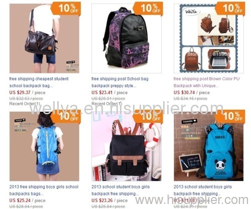 student girls boys style vintage fashion nylon backpack with cheaper price