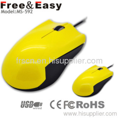 3 buttons shining yellow trackball wired usb standard mouse