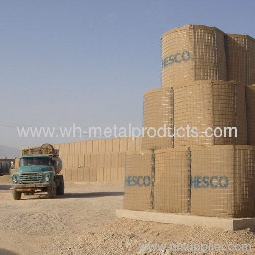 Multi-layer stacking hesco barrier