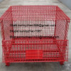 Folded metal wire mesh container