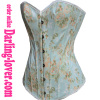 Blue New Style Flowers Corset