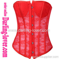 New Sexy Red Lace Corset