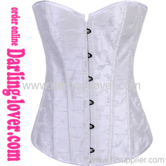 Sexy Flowers White Wholesale Corset