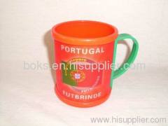 lovely plastic 3D water cups with handle