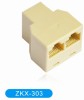 3-Ways telephone socket adapter