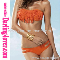 New Sexy Stripe Orange Bikini