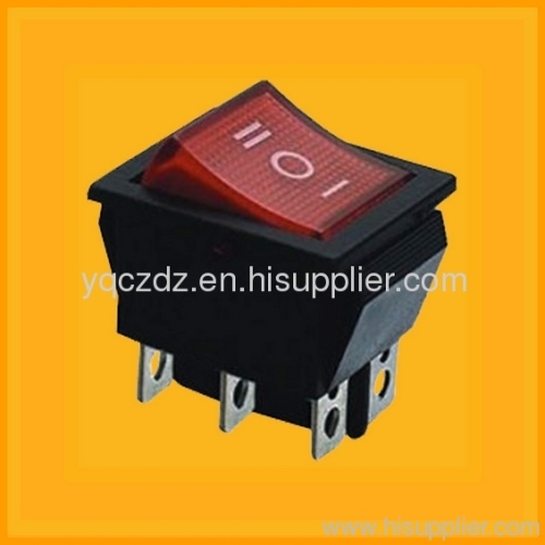 16 A on-off-on rocker switch with LED light