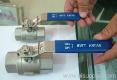 Hebei factory 2 piece stainless steel ball valve, 1000wog, full bore