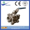 Hebei factory 3 piece stainless steel ball valve, 1000wog, full bore