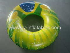 Flag PVC inflatable adult swim ring