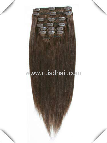 100% INDIAN VIRGIN REMY hair GOOD QUALITY clip in hair ex