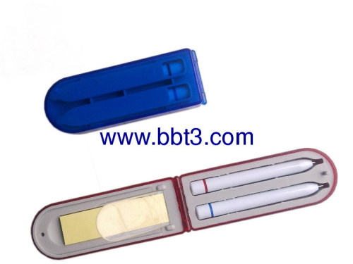 Promotional 2pc ballpen box set with sticky notes