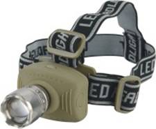 LED headlamp with adjustable head strap