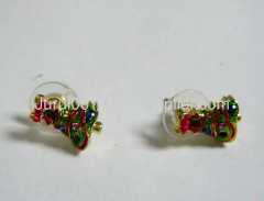 Fashion earring with colorful crystals