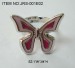 Fashion ring with colorful crystals and painting