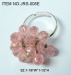 Fashion ring with colorful crystals and painting