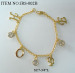 Fashion bracelet with charms and crystals