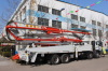 truck-mounted concrete pump with boom