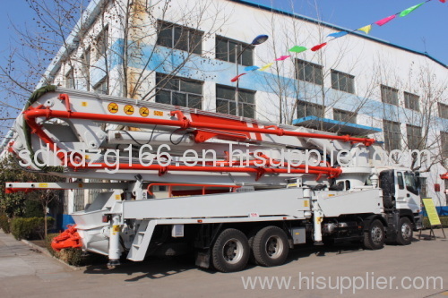 24m shandong Hongda concrete boom pump truck with boom