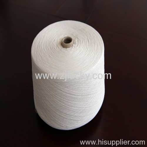 Bleached white open end yarn