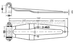 Truck Parts Stainless Steel Door Hinge System GL-13111