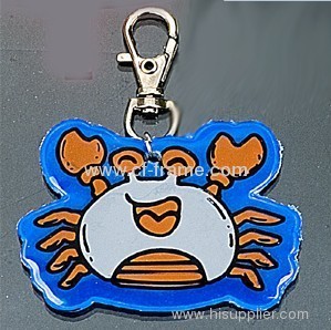 Mini crab Reflective Key ring promotional gift
