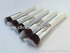 5 PCS WHITE SYNTHETIC HAIR FOUNDATION COSMETIC BRUSHES