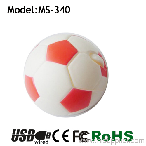 ball shape usb wired gift football mouse