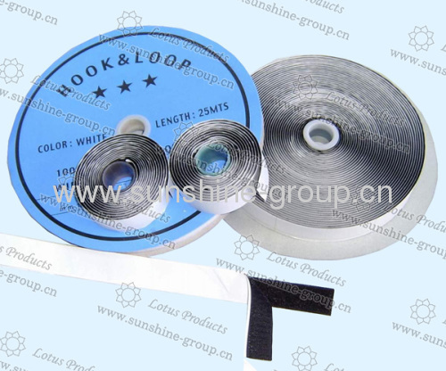 Adhesive velcro hook and loop