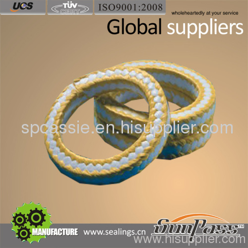 Pure PTFE With Kevlar Fiber Corner Braided Packing