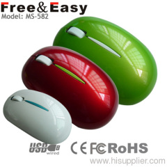 OEM logo printing USB driver slim wired mouse